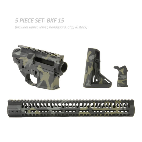BKF AR15 Cerakoted 15" SL Premium Builder Set - M81 Black