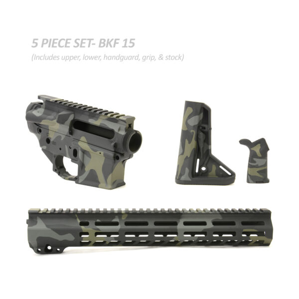 BKF AR15 Cerakoted 13" SL Builder Set - M81 Black