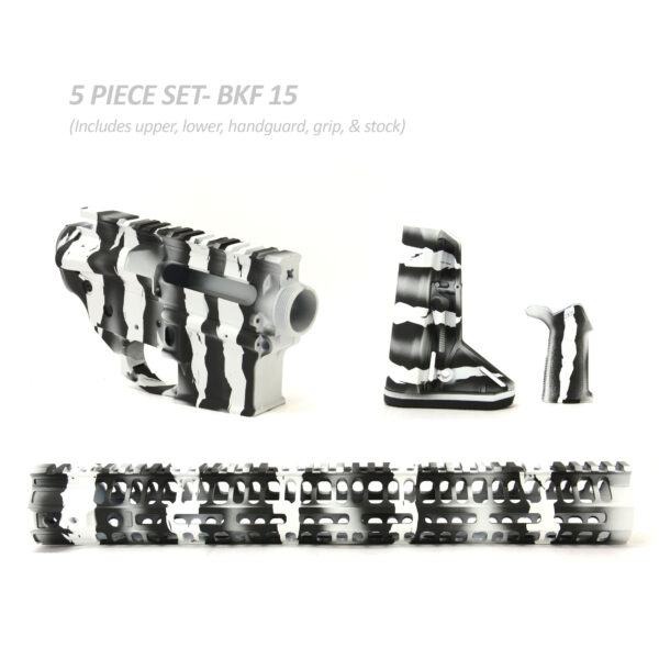 BKF AR15 Cerakoted 15" SL Premium Builder Set - White Tiger Stripe