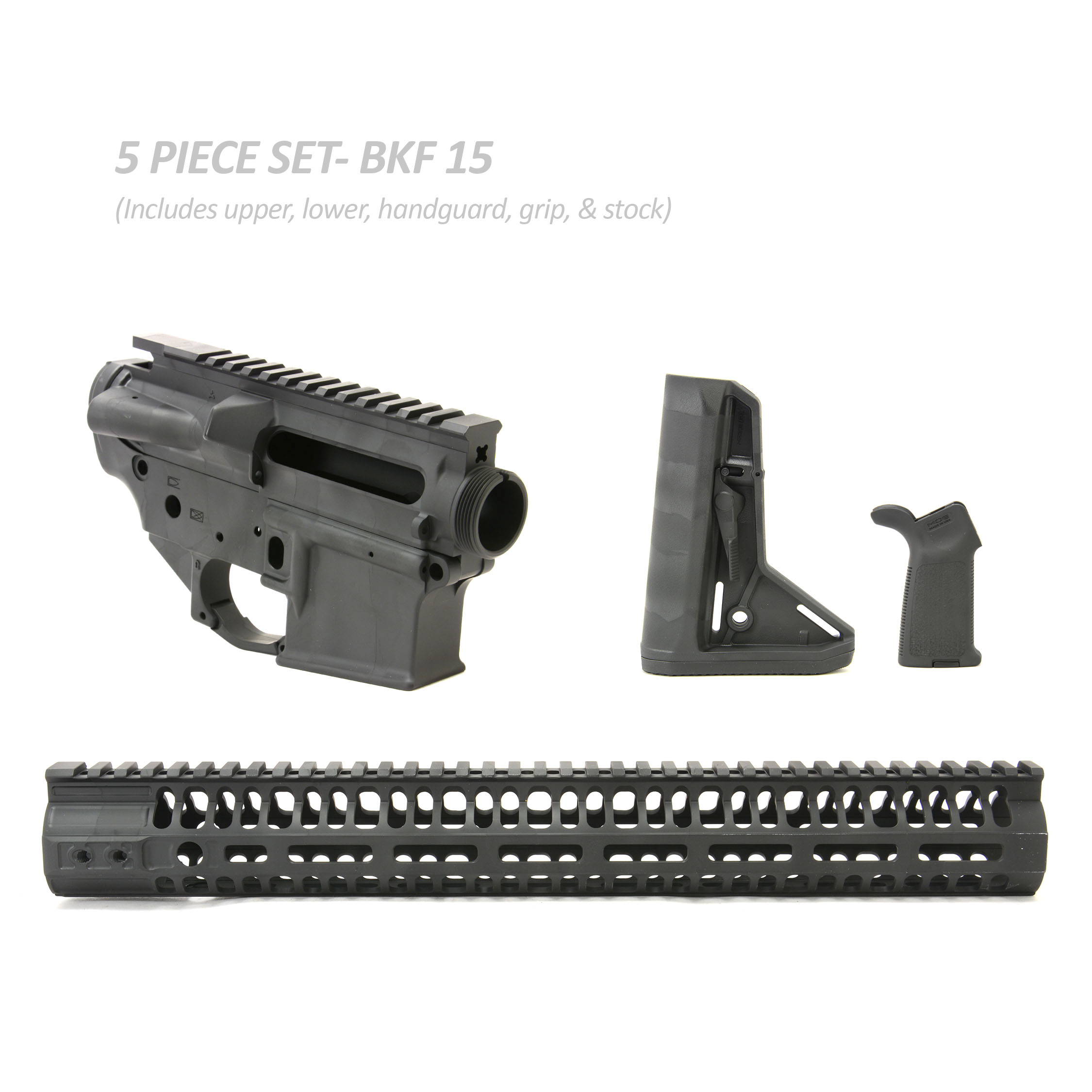 BKF AR15 Cerakoted 15" SL Premium Builder Set - Ghost Tiger Stripe