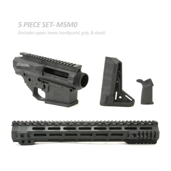 BKF M5 MOD-0 LR-308 Stripped Billet 15" SL-S Cerakoted Builder Set W/ Ambi Bolt Release - Ghost Tiger Stripe