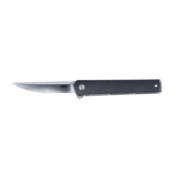 Columbia River Knife & Tool CEO Compact Folding Knife, Satin Finish, Black Glass-Reinforced Nylon Handle, 2.61" Blade Length, 1.4116 Blade Steel, Liner Lock