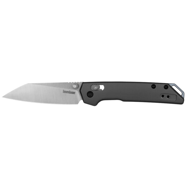 Kershaw, Mini Iridium, Folding Knife, 3" Reverse Tanto Blade, D2 Blade Steel, 6.9" Overall Length, DuraLock, Satin Finish, Silver Blade, Gray Handle