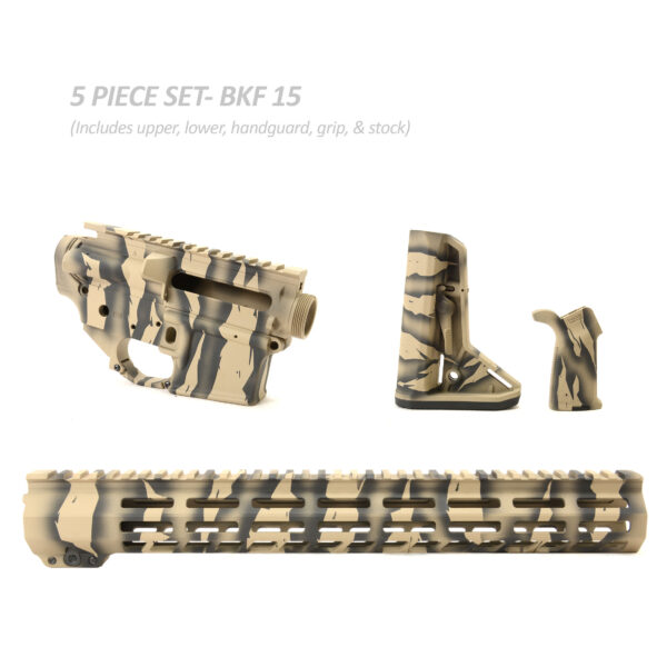 BKF AR15 Cerakoted 15″ Moe Builder Set - FDE Tiger Stripe
