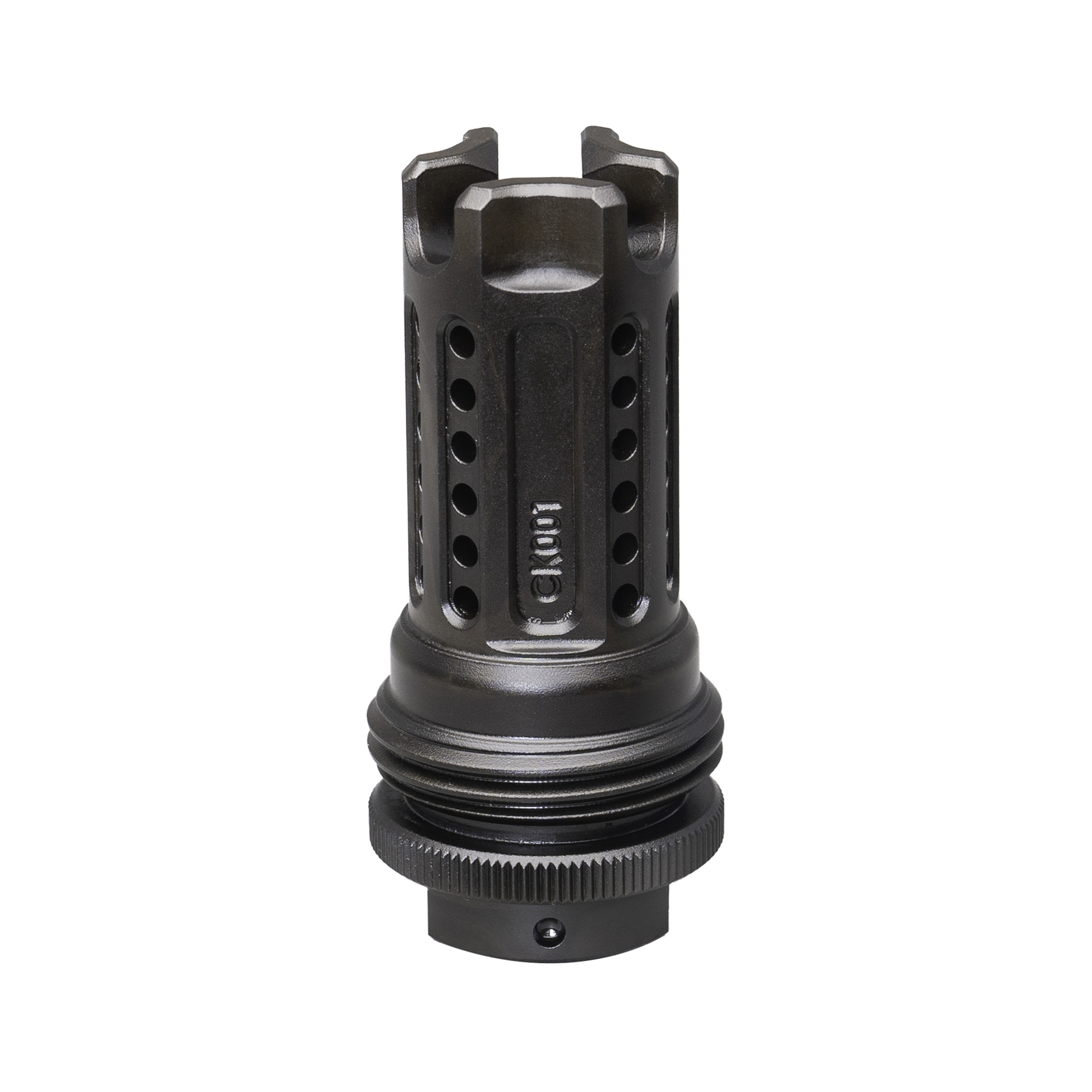 SilencerCo, ASR RCB Compensator, 1/2X28, 223 Remington/556NATO, Nitride Finish, Black