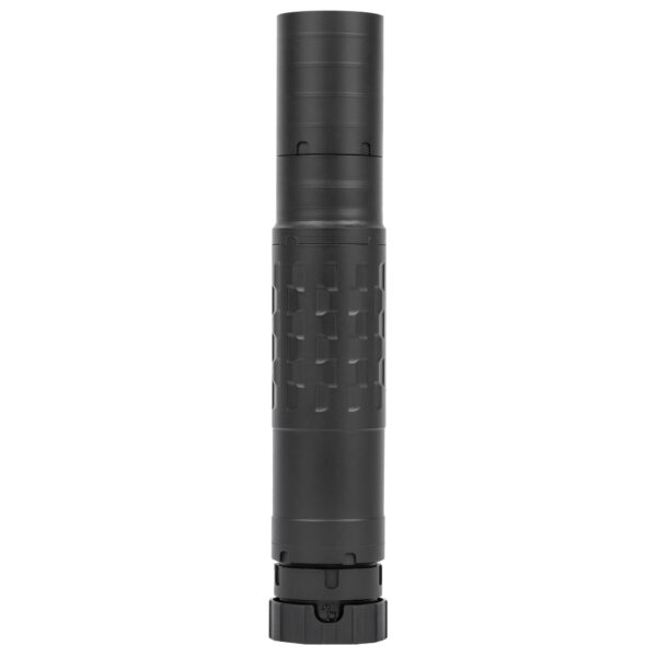 SilencerCo, Hybrid 46M, Suppressor, 5.78-9.0" Length, 1.57" Diameter, Up to 458 SOCOM and 460 Weatherby Magnum, Black, Titanium, Inconel and 17-4 Stainless, Includes Charlie ASR Mount, Charlie .30 cal front cap, and Charlie .46 cal front cap