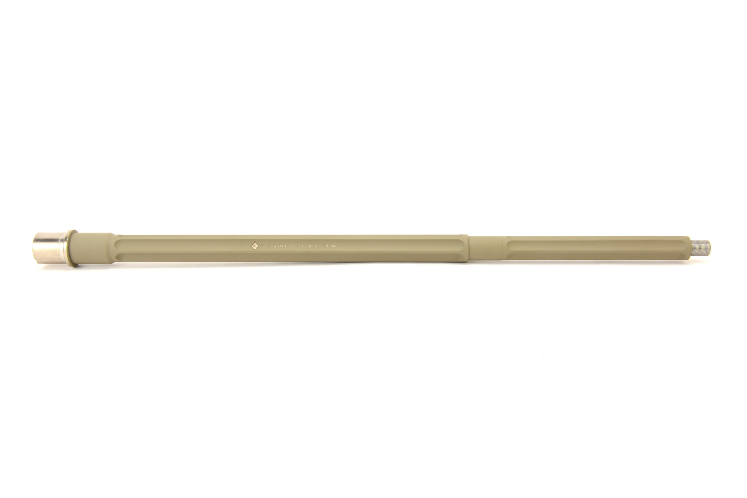 BKF 20" .223 Wylde DMR Fluted Stainless Steel Rifle Length AR 15 Barrel - Cerakoted Magpul FDE