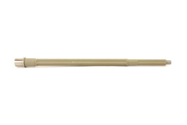 BKF 18" .223 Wylde SPR Fluted Stainless Steel Rifle Length AR 15 Barrel - Cerakoted Magpul FDE