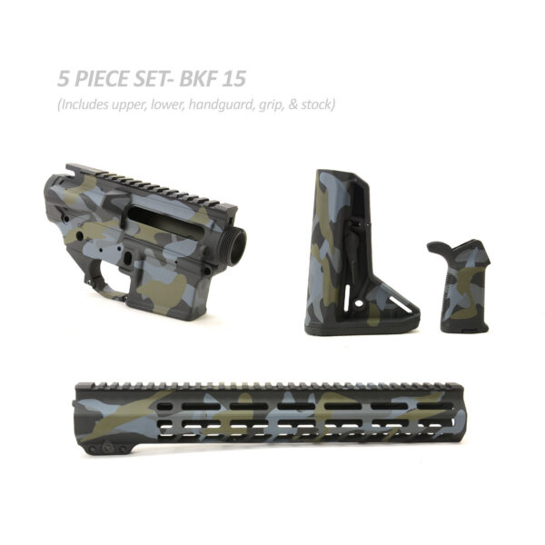 BKF AR15 Cerakoted 13" SL Builder Set - M81 Black
