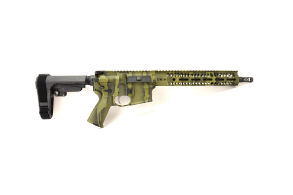 BKF M4 MOD-1 M4 11.5" 1/7 Twist 5.56 Nato Pistol - Bazooka Tiger Stripe