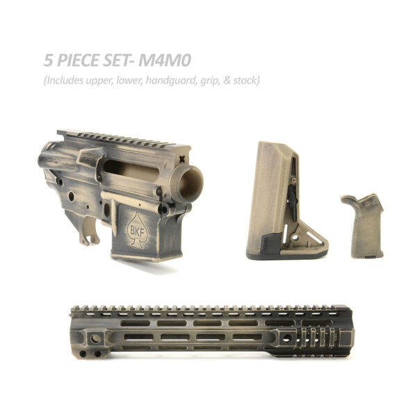 BKF M4 MOD-0 Cerakoted 11.75" SL-S Builder Set - McMillan Battleworn