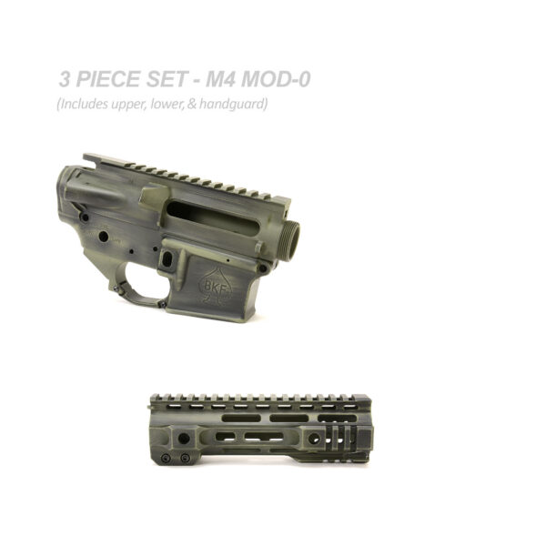 BKF M4 MOD-0 Cerakoted 7.25" SL Stock Builder Set - Forest Battleworn
