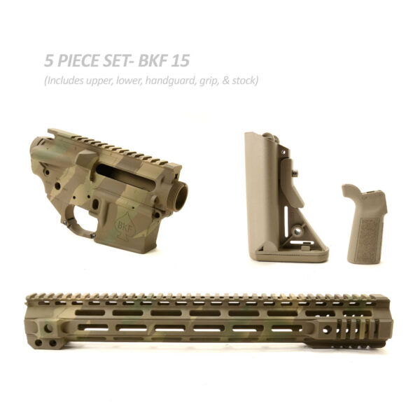 BKF M4 MOD-0 Cerakoted 15.25" Builder Set - FDE Tiger Stripe
