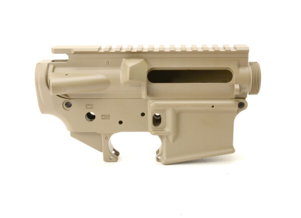 BKF AR15 Stripped Cerakoted Receiver Set (No Logo) - Magpul FDE Cerakote