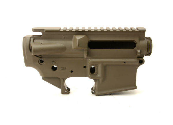 BKF AR15 Stripped Cerakoted Receiver Set (No Logo) - Patriot Brown Cerakote