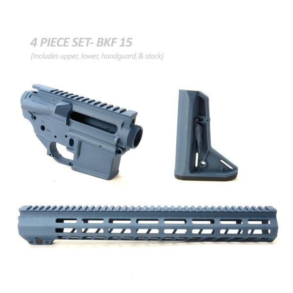 BKF AR15 Cerakoted 15" Moe Builder Set - Blue Titanium
