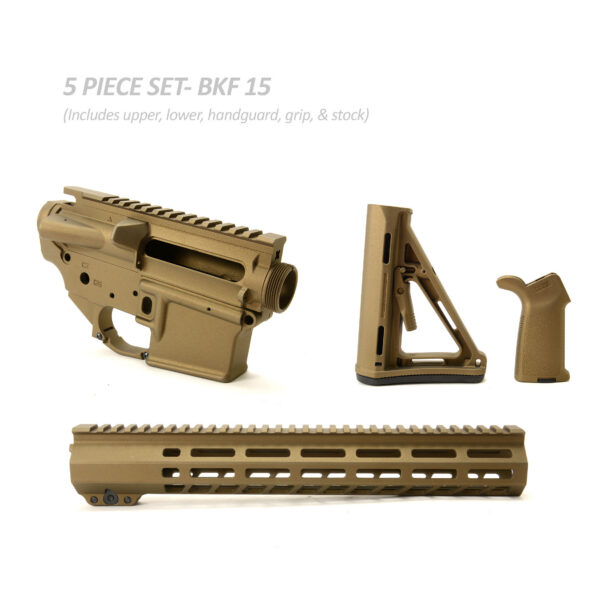 BKF AR15 Cerakoted 13" Moe Builder Set - Burnt Bronze Cerakote