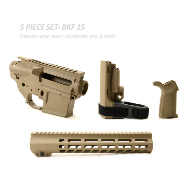 BKF AR15 Cerakoted 11.5" SBA3 Builder Set - FDE Cerakote