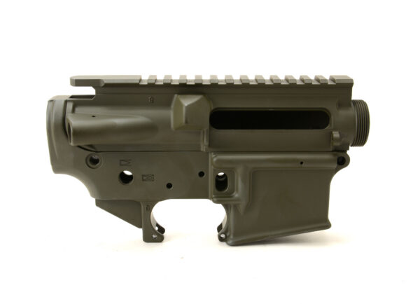 BKF AR15 Stripped Cerakoted Receiver Set (No Logo) - Magpul OD Green Cerakote