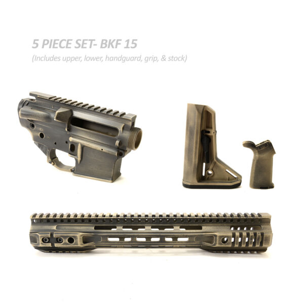 BKF AR15 Cerakoted Builder Set - McMillan Tan Battleworn