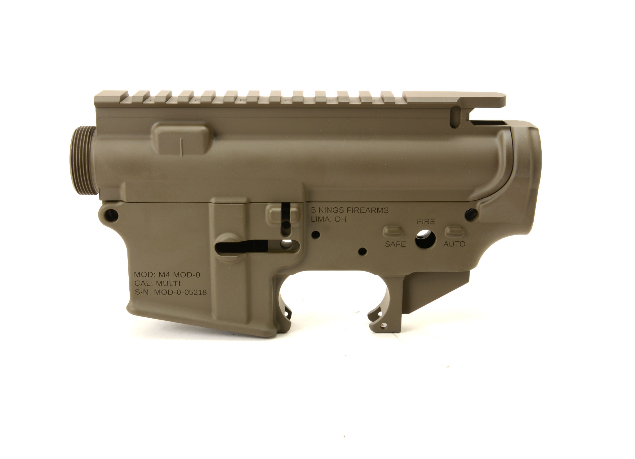 BKF M4 MOD-0 Cerakoted Receiver Set - Patriot Brown Cerakote - Image 2