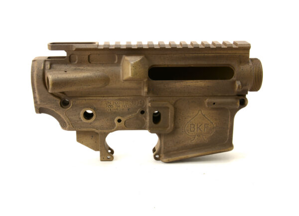 BKF M4 MOD-1 Stripped Cerakoted Receiver Set - Brown Battleworn