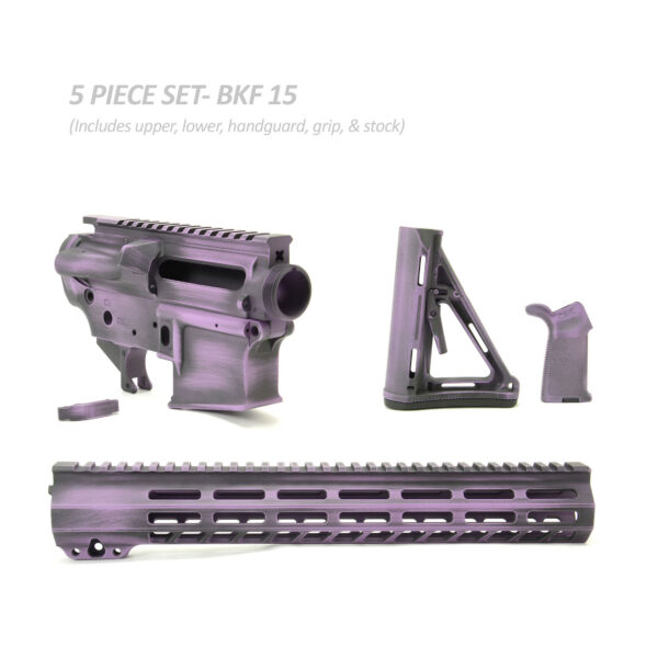 BKF AR15 Cerakoted 13" Moe Builder Set - Purple Battleworn