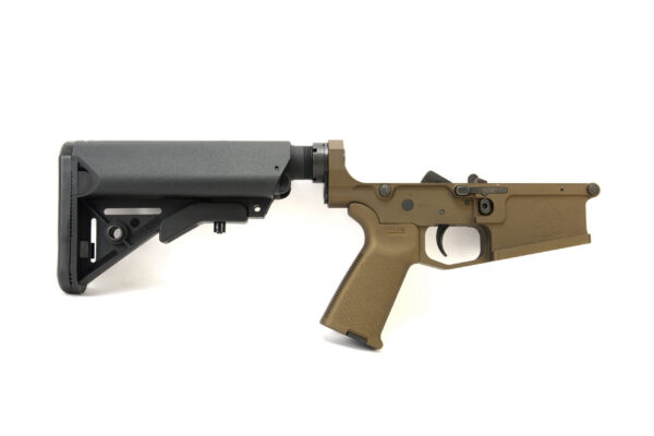 BKF M5 MOD-0 LR-308 Complete Billet Lower Receiver - Midnight Bronze Cerakote