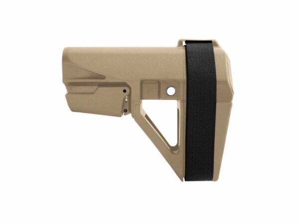SB Tactical, SBA5, Pistol Stabilizing Brace, FDE, 5 Position Adjustable, Includes Adjustable Nylon Strap