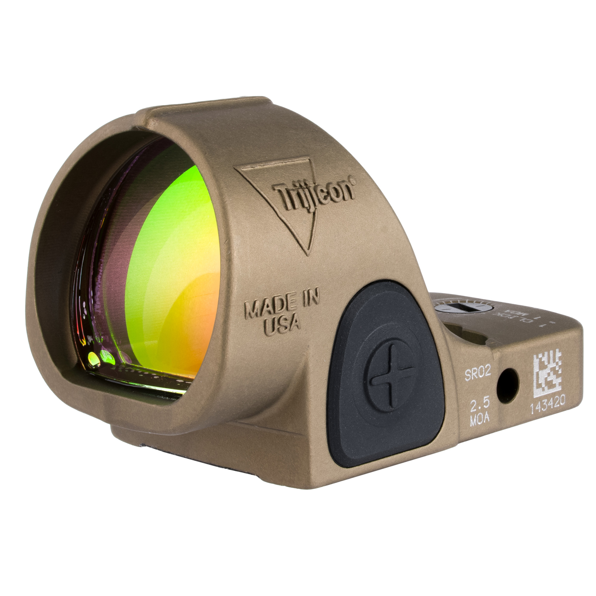 Trijicon, SRO (Specialized Reflex Optic), 2.5 MOA, Adjustable LED, Anodized Finish, Coyote Brown